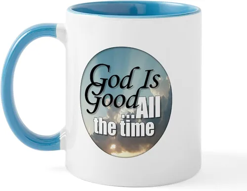 Miniatura 4 de CafePress Taza de café de cerámica de 11 oz (11.0 fl oz) con texto en inglés "God Is Good