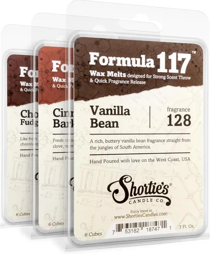 Paquete variado de cera de panadería para derretir – Brownie de chocolate dulce de azúcar, vainilla, corteza de canela – Fórmula 117 – 3 barras