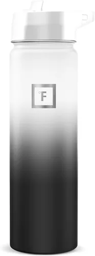 Miniatura 128 de IRON °FLASK Frasco de hidratación para acampar y senderismo con pajilla, botella de agua deportiva de acero inoxidable con aislamiento de boca
