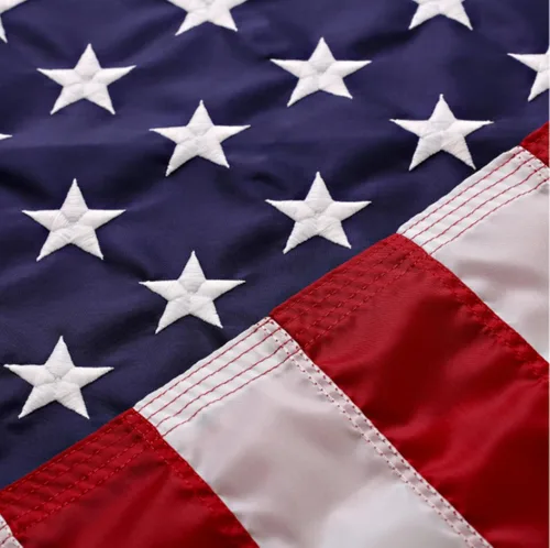 Miniatura 14 de Bandera estadounidense: 100% fabricada en Estados Unidos. Diseño de rayas cosidas y estrellas bordadas, Azul y rojo