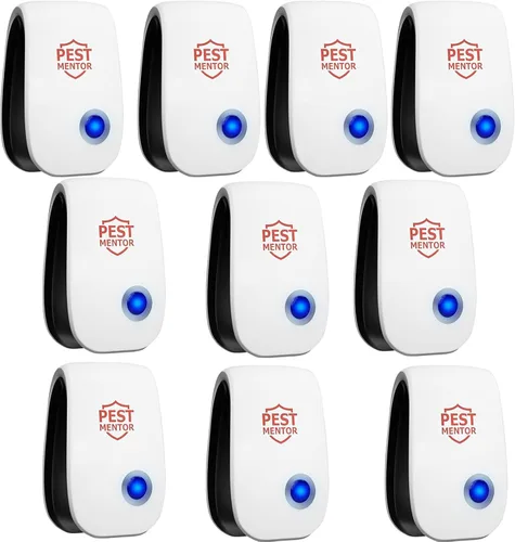 Repelente ultrasónico de control de plagas, 10 paquetes, repelente electrónico de plagas, repelente de insectos para insectos, ratones, mosquitos,
