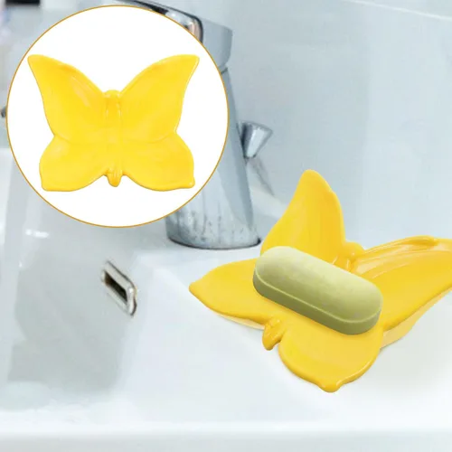 Miniatura 9 de Jabonera de mariposa para baño, jabonera, lindo soporte para jabón para ducha, jabonera linda, barra, jabonera, caja de jabón de baño, jabonera