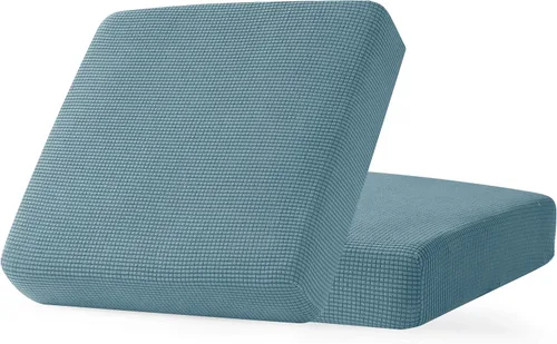 Miniatura 104 de CHUN YI - Funda elástica de cojín para sofá biplaza, funda de asiento de sofá con tela jacquard de elastano (mediana, color marfil blanco)