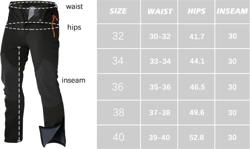 Miniatura 7 de KELOIFUT Men's Snow Ski Waterproof Hiking Pants Fleece Lined Softshell Insulated Snowboard Outdoor Work Zipper Bottom Leg