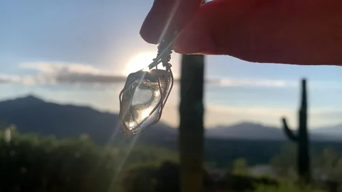 Miniatura 48 de 66 necklace pendant gemstones choose from moldavite, citrine, or herkimer diamond