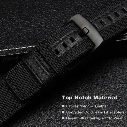 Miniatura 4 de Abanen Correas de reloj militar de nailon para Fitbit Versa 4 / Sense 2, conectores mejorados con tela tejida transpirable correa duradera
