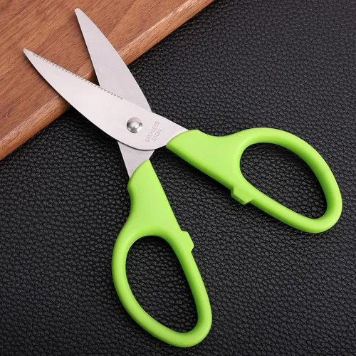 Miniatura 8 de Tijeras multiusos verdes, tijeras rectas y resistentes de 6 pulgadas para oficina, escuela, estudiante, hogar, uso general, tela de costura