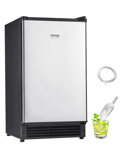 Miniatura 16 de VEVOR Máquina de hielo integrada para debajo del mostrador, 15 libras/día debajo del mostrador, máquina de hielo con puerta reversible de acero