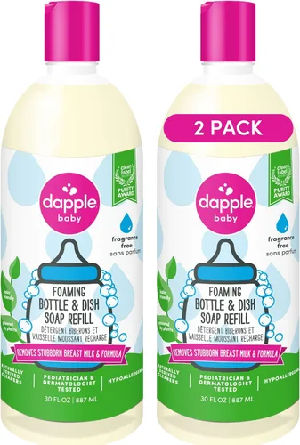 Miniatura 7 de Dapple Jabón de Vajilla Espumoso, Hipoalergénico para Piel Sensible, a Base de Plantas, Sin Perfume 13 Onzas Líquidas (Paquete de 1)