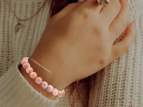 Miniatura 610 de Amazing Gemstone Pulsera de cristal para mujeres y hombres, pulsera de cristal curativo de protección, pulsera elástica con cuentas de piedras