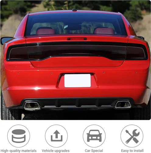 Miniatura 4 de JeCar Cubierta de luz trasera ahumada luz trasera para 2011 2012 2013 2014 Dodge Charger Accesorios exteriores