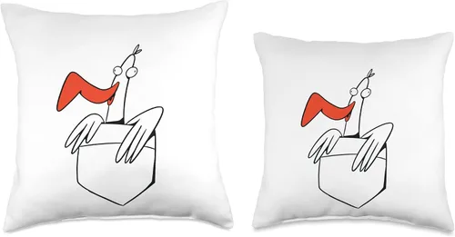 Miniatura 3 de Möwen Vögel Fischen witzige lustige Sprüche Funny Seagull in Bum Bag Comic for Bird Friends - Almohada de 18 x 18 pulgadas, multicolor