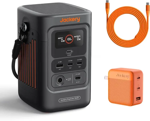 Miniatura 11 de Jackery Explorer - Banco de energía 240D, estación de energía portátil LiFePO4 de 80,000 mAh, salida de CC de 200 W, carga rápida de 1 hora