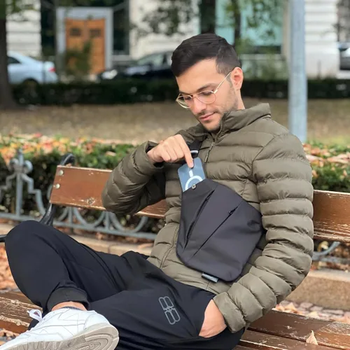 Miniatura 6 de Flex Moves PERSONAL FLEX BAG Bolso bandolera antirrobo para hombres y mujeres, bolsa de pecho para deportes, viajes, uso diario