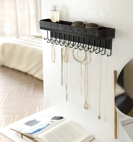 Miniatura 2 de J JACKCUBE DESIGN Soporte para Collares Montado en la Pared Organizador de Joyas para Pulseras, Aretes y Anillos con 25 Ganchos - Decoración Gótica
