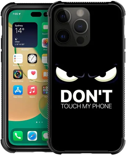 Miniatura 36 de ZHEGAILIAN Funda compatible con iPhone 14, funda de munición AK 47, parte trasera de vidrio templado+funda protectora de TPU de silicona suave
