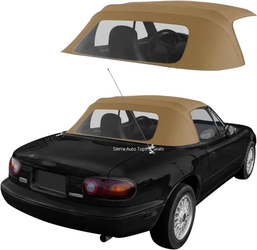 Miniatura 11 de Repuesto de techo de convertible completo de vinilo para Mazda Miata Cabriolet 1990-2005 con ventana de plástico transparente y protección contra