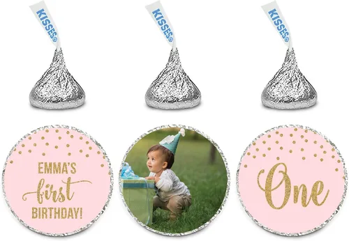 Miniatura 27 de Andaz Press Colección de fiesta de primer cumpleaños de niña con purpurina rosa rubor, pancarta colgante con cuerda, feliz primer cumpleaños, 5