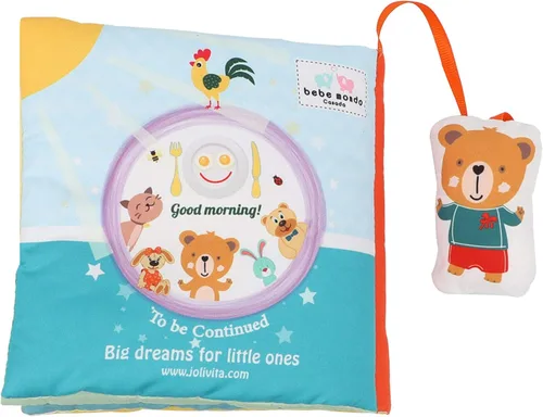 Miniatura 7 de bebe mondo Oso de peluche con espejo, libros suaves y arrugados para bebés de 0 a 3 a 6 a 12 meses, juguete sensorial para bebés, juguete de espejo