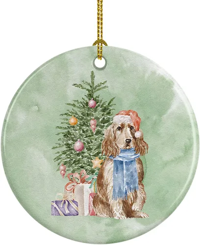 Miniatura 8 de Caroline's Treasures Bulldog, Bulldog inglés #2 y árbol de cerámica adorno colgante para árbol de Navidad, decoración colgante para el hogar