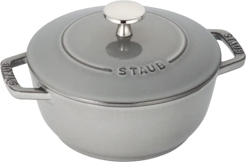 staub Wa-NABE 40501-002 Wanabe Gray S 6.3 pulgadas (16 cm) Fundición de dos asas, olla esmaltada, arroz, compatible con inducción, producto
