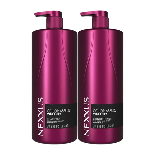 Nexxus Color Assure - Champú y acondicionador para cabello tratado con color, asegura mejorar la vitalidad del color hasta 40 lavados, 33.8 onzas, 2