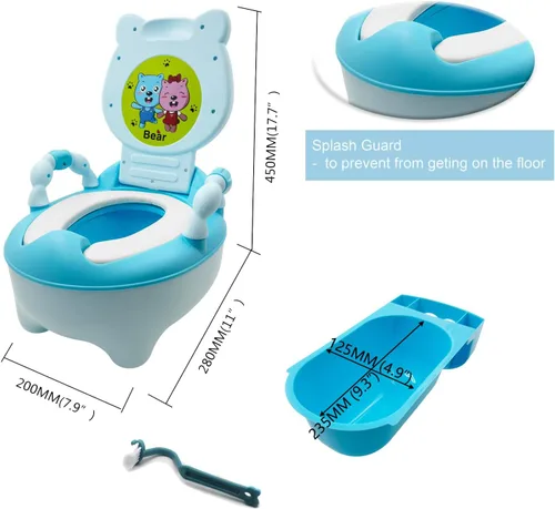 Miniatura 2 de Asiento Httmt de entrenamiento para baño, adorable diseño de oso, verde, ET-BABY003-GREEN, para niño pequeño