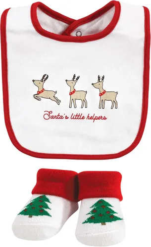 Miniatura 112 de Hudson Baby Conjunto de babero y calcetines unisex de algodón para bebé