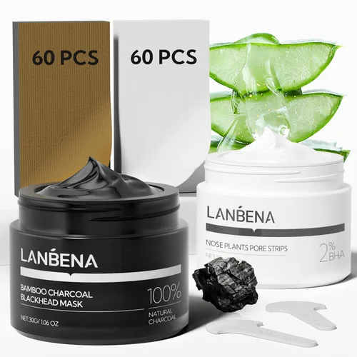 Miniatura 13 de LANBENA Removedor de puntos negros - Mascarilla para nariz y cara, kit de eliminación de puntos negros, 1.05 onzas