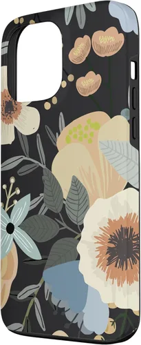 Miniatura 2 de Funda para iPhone 13 Pro Max Boho Wildflower Garden Botanical Floral Pattern (negro)