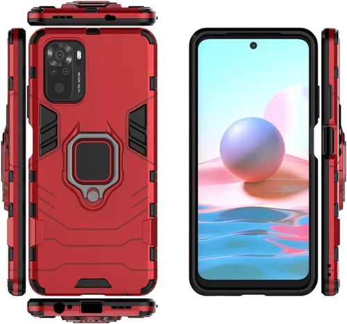 Miniatura 3 de Compatible con Xiaomi Mi Redmi Note 10, Redmi Note 10S, soporte de anillo de metal a prueba de golpes