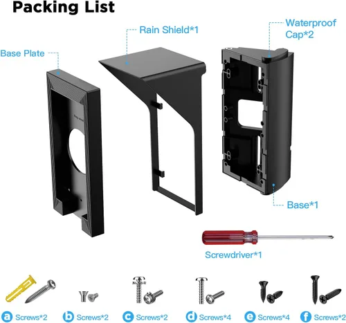 Miniatura 6 de OLAIKE Soporte Angular Impermeable de 30 a 60 Grados para Timbre de Video 1/2/3/3Plus/4/Cableado/Pro/Pro2/(Lanzamiento 2020), Timbre Blink y Nest