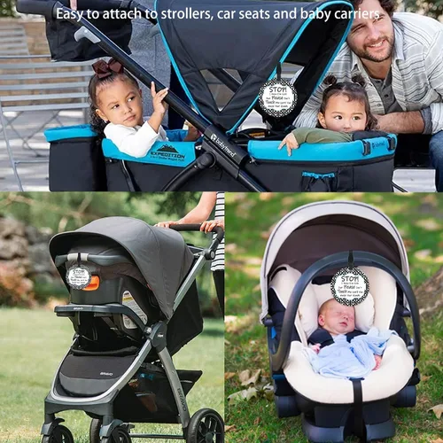Miniatura 6 de PLIGREAT 2 carteles colgantes con texto en inglés "Stop Touching Baby Please Dont Touch Me", placas para recién nacido, niña, niño, prematuro
