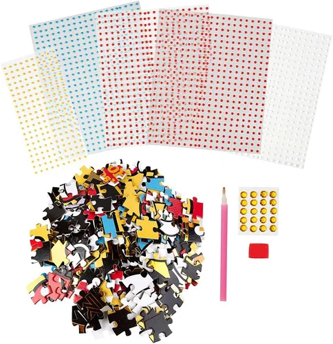Miniatura 5 de Fashion Angels Disney Minnie Mouse Crystalize It! Kit de rompecabezas de bricolaje codificado por colores con más de 2000 gemas de diamante