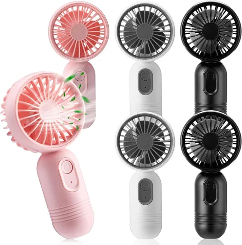 Miniatura 28 de Rossesay Miniventilador portátil a granel, lindo ventilador de mano ligero, pequeño ventilador personal de mano y pestañas de 3 velocidades