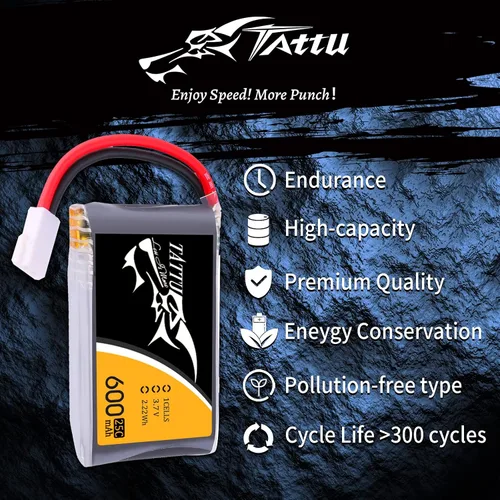 Miniatura 4 de TATTU Paquete de 6 baterías LiPo de 3.7 V 600 mAh 25C 1S con enchufe Molex compatible con Syma X5 X5C X5SW X5SC-1 CX-3W CX-31 M68 M68R UDI UDI U45