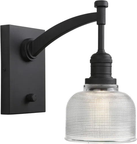 Miniatura 7 de Yosoan Aplique de pared vintage para interiores con interruptor de encendido y apagado, 1 luz cableada, industrial, bohemio, retro, moderno, montado