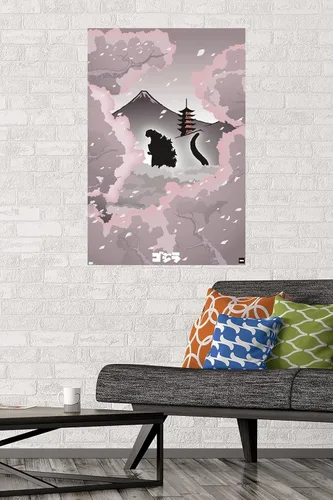Miniatura 2 de Trends International Godzilla - Póster de pared tipo telón de fondo, 34 pulgadas de largo x 22.4 pulgadas, versión premium sin marco