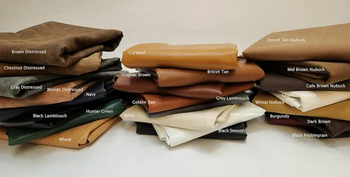 Miniatura 79 de NAT Leathers Muestras de colores marrones y tostados de nuestra piel sintética vegana por yarda, piel sintética 0.9 mm (5 cm de ancho x 5 cm)