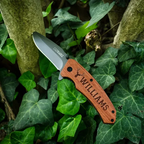Miniatura 8 de Regalos para hombres, cuchillo de bolsillo personalizado para hombres, icono grabado, nombre y texto, 36 iconos y 20 fuentes, regalos para papá