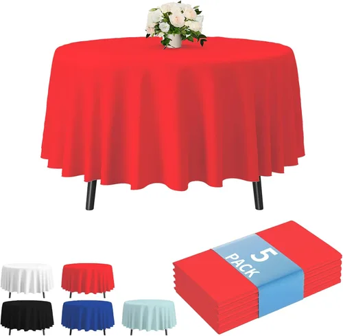Miniatura 26 de Fixwal Mantel de plástico negro desechable de 54 x 108 pulgadas, mantel rectangular impermeable, paquete de 5 para graduación, decoración de fiesta