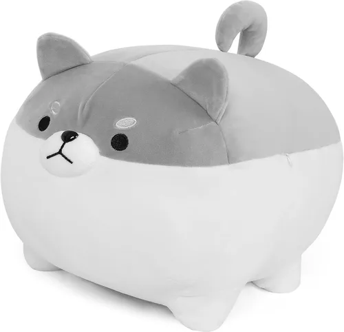 Miniatura 7 de FLORVIV Almohada de peluche de perro gordo de 19.6", Shiba Inu, lindos animales de peluche de Corgi juguete muñeca festival