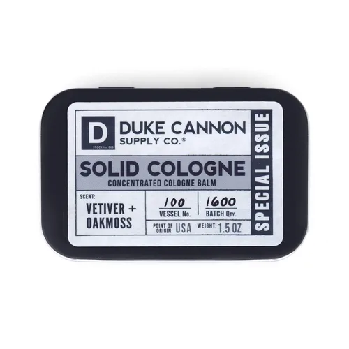 Miniatura 11 de Duke Cannon Supply Co. Colonia Sólida para Hombres Bourbon (Aroma Amaderado, Barril de Roble Carbonizado) - Bálsamo Concentrado, Lata Conveniente