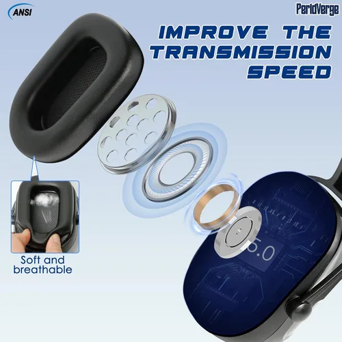 Miniatura 4 de Orejeras para casco duro, orejeras para reducción de ruido para accesorios de casco duro, protección auditiva de construcción para adultos