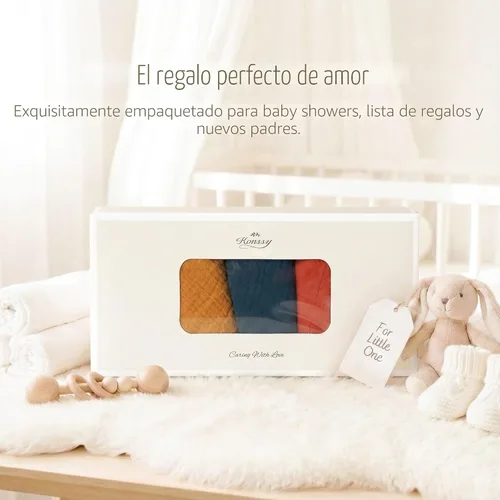 Miniatura 8 de Konssy Baberos de muselina para bebé, paquete de 10 baberos bandana para bebé, 100% algodón, unisex para niños y niñas Clásico