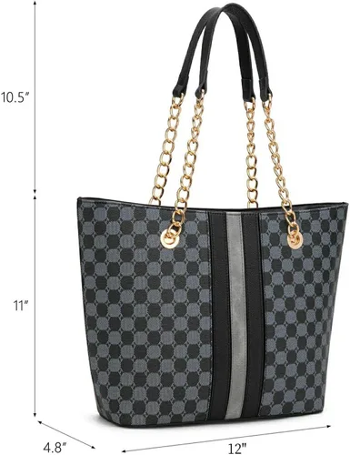 Miniatura 4 de Montana West Bolso de mano para mujer con asa superior con cadena