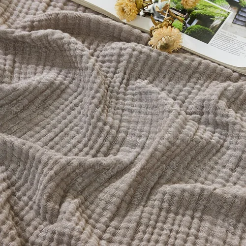 Miniatura 12 de EMME - Manta de algodón tamaño queen, suave y grande, de muselina, de 90 x 90 pulgadas, ligera y transpirable, de gasa blanca, para todas