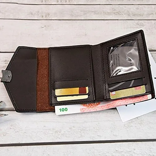 Miniatura 4 de Bestmaple Cartera pequeña de cuero sintético con lentejuelas de metal multicolor para mujeres y niñas, monedas, monedas, monedas, Botón de corazón.