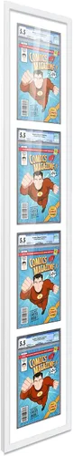 Miniatura 71 de Marco de cómic con paspartú para 8 CGC, CBCS o PGX Graded Comics - Marco de cómic blanco para cómics de 8.125 x 13 pulgadas Marco blanco