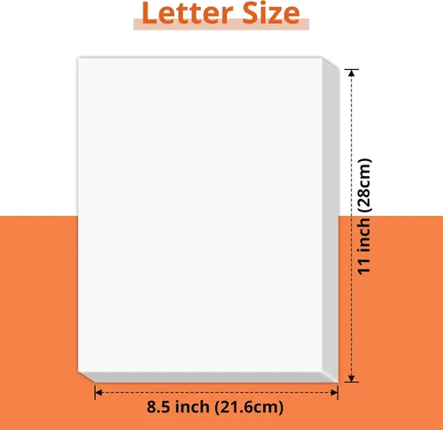 Miniatura 5 de Paquete de papel de cartulina blanca HTVRONT - 50 hojas de cartulina 8.5 x 11 pulgadas, tarjetas gruesas de 230 GSM para máquina de corte, papel